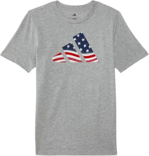 adidas Boys' Short Sleeve Cotton USA Graphic T-Shirt