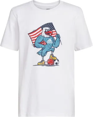 adidas Boys' Short Sleeve Cotton USA Graphic T-Shirt