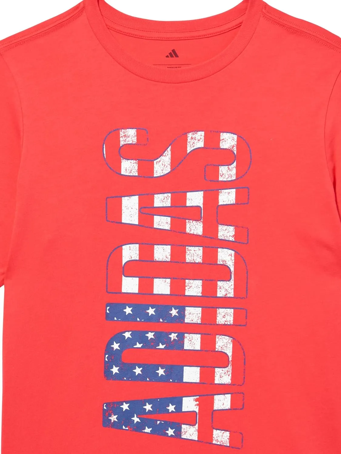 adidas Boys' Short Sleeve Cotton USA Graphic T-Shirt