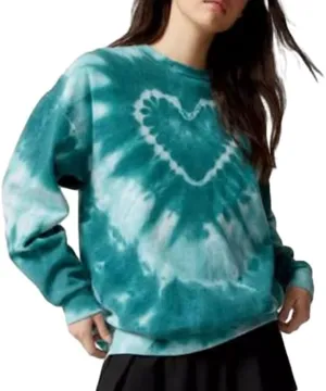 Adoeren Women Y2k Tie Dye Sweatshirt Long Sleeve Graphic Print Oversized Shirt Tee Colorful Harajuku Y2k Baggy Pullover