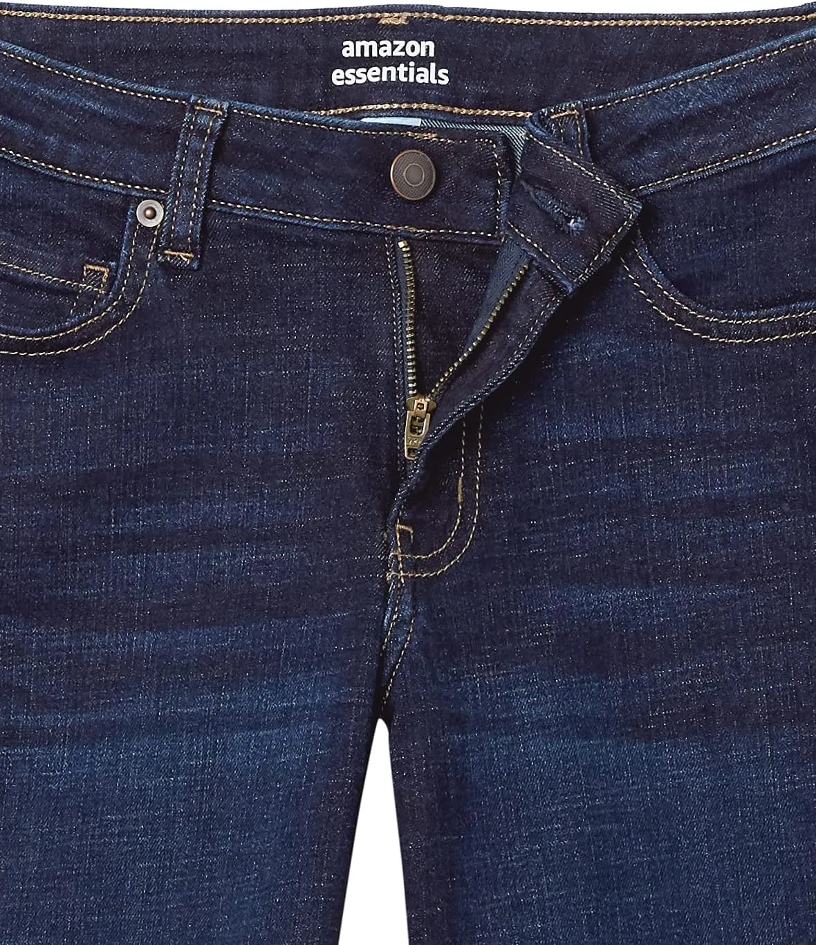 Amazon Essentials Women's Mid-Rise Slim fit Denim Bermuda Shorts with Pockets
