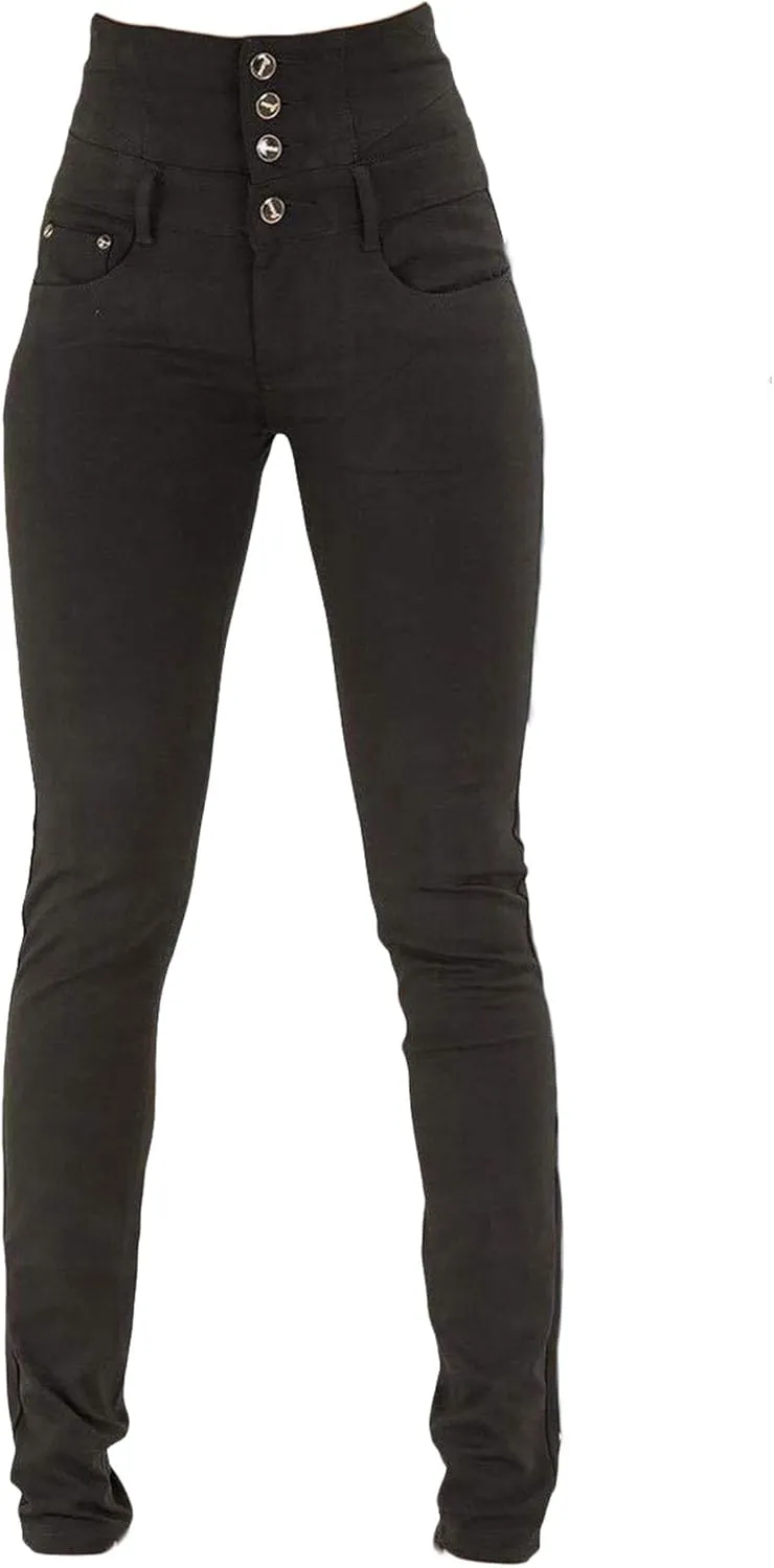 Andongnywell Women's High Waist Skinny Jeans Fashion Stretchy Slimming Pull-On Butt Lifting Denim Pants