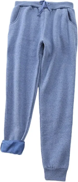 Andongnywell Women's Warm Jogger Fleece Pants Sherpa Lined Athletic Sweatpants Winter Casual Harem Sports Pants