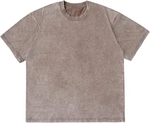 Arnodefrance Unisex Vintage Loose Fit Crewneck Acid Washed Tshirt Oversized Tee Shirt Heavyweight Cotton Short Sleeve Shirt