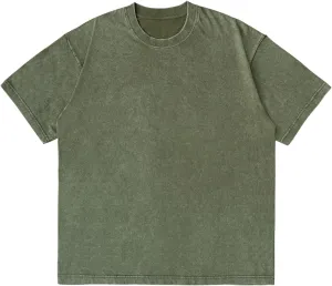 Arnodefrance Unisex Vintage Loose Fit Crewneck Acid Washed Tshirt Oversized Tee Shirt Heavyweight Cotton Short Sleeve Shirt
