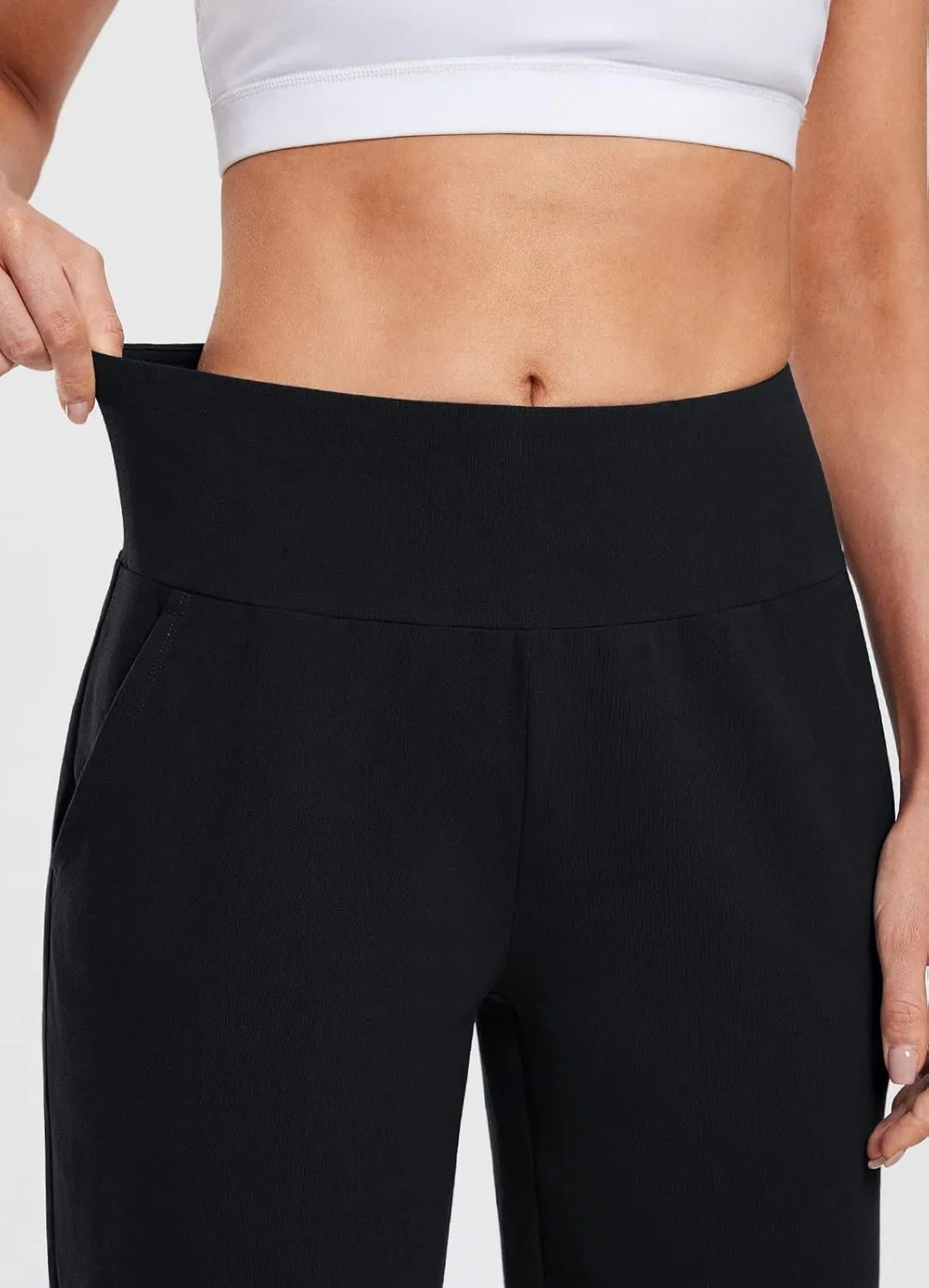 baleaf Womens 12" Long Bermuda Shorts Knee Length Cotton Athletic Shorts Sweat Casual Lounge Walking Summer