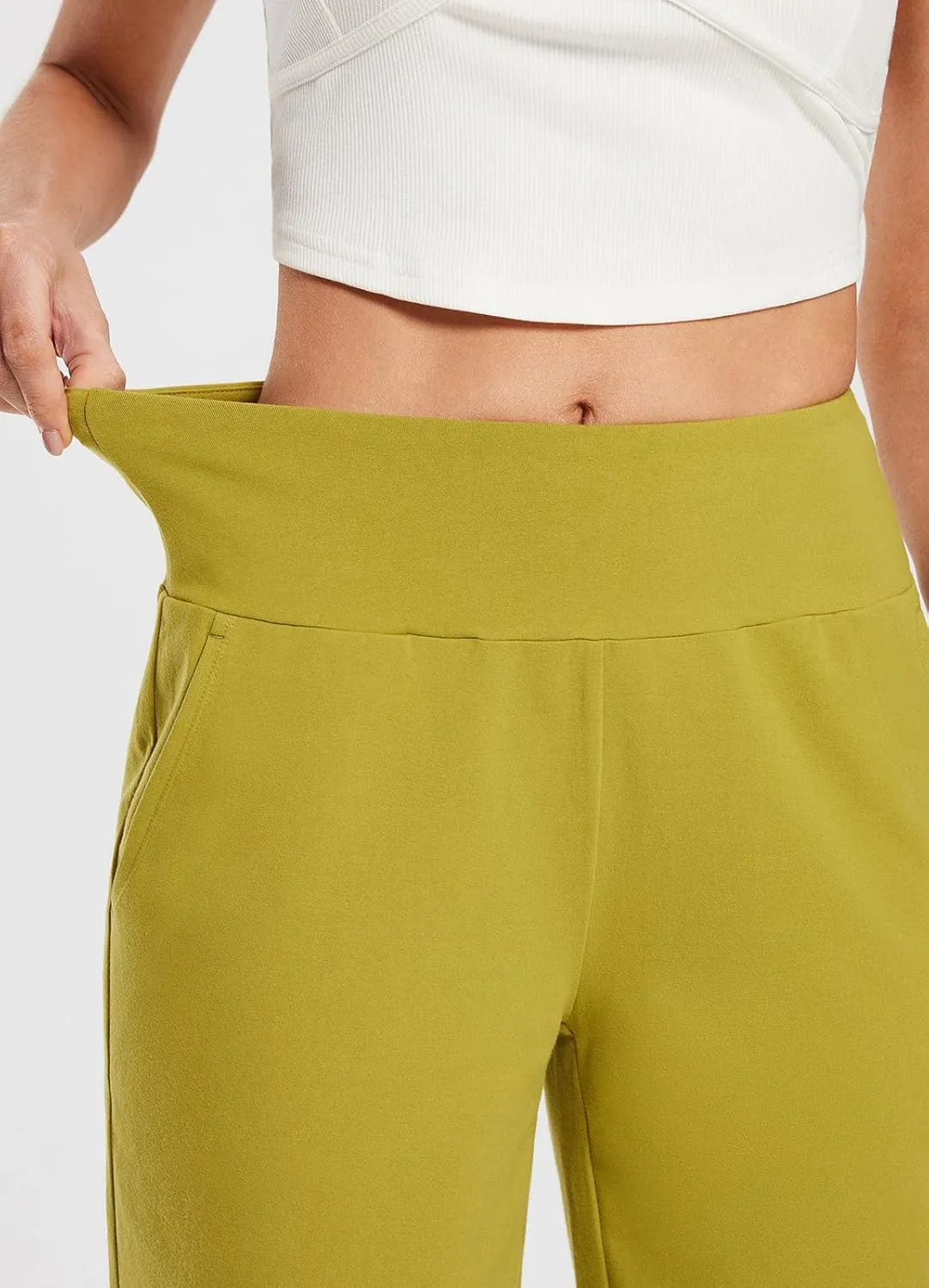 baleaf Womens 12" Long Bermuda Shorts Knee Length Cotton Athletic Shorts Sweat Casual Lounge Walking Summer
