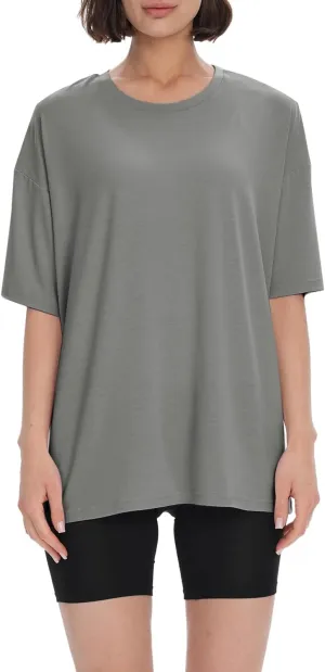 BAMBOO COOL Womens Oversized T Shirts Short Sleeve Tees Loose Fit Tops for Ladies Trendy Clothes
