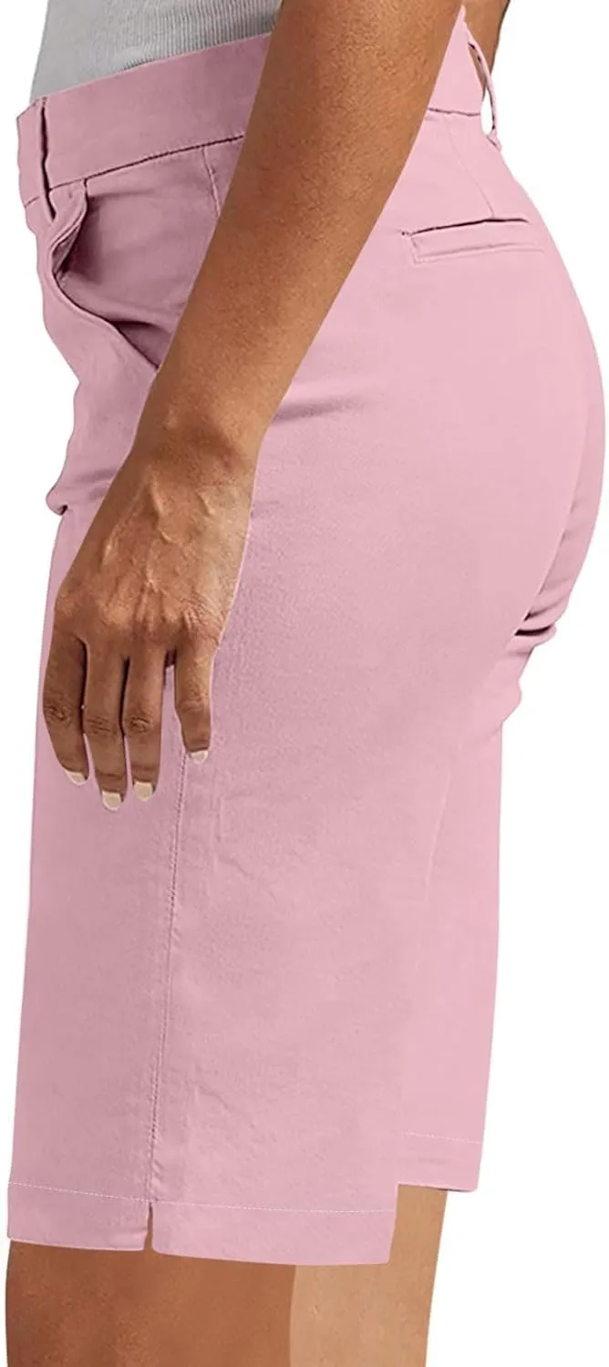 Bermuda Shorts for Women Summer Knee Length Lightweight Quick Dry Short Casual Hiking Straight Leg Pull On Short