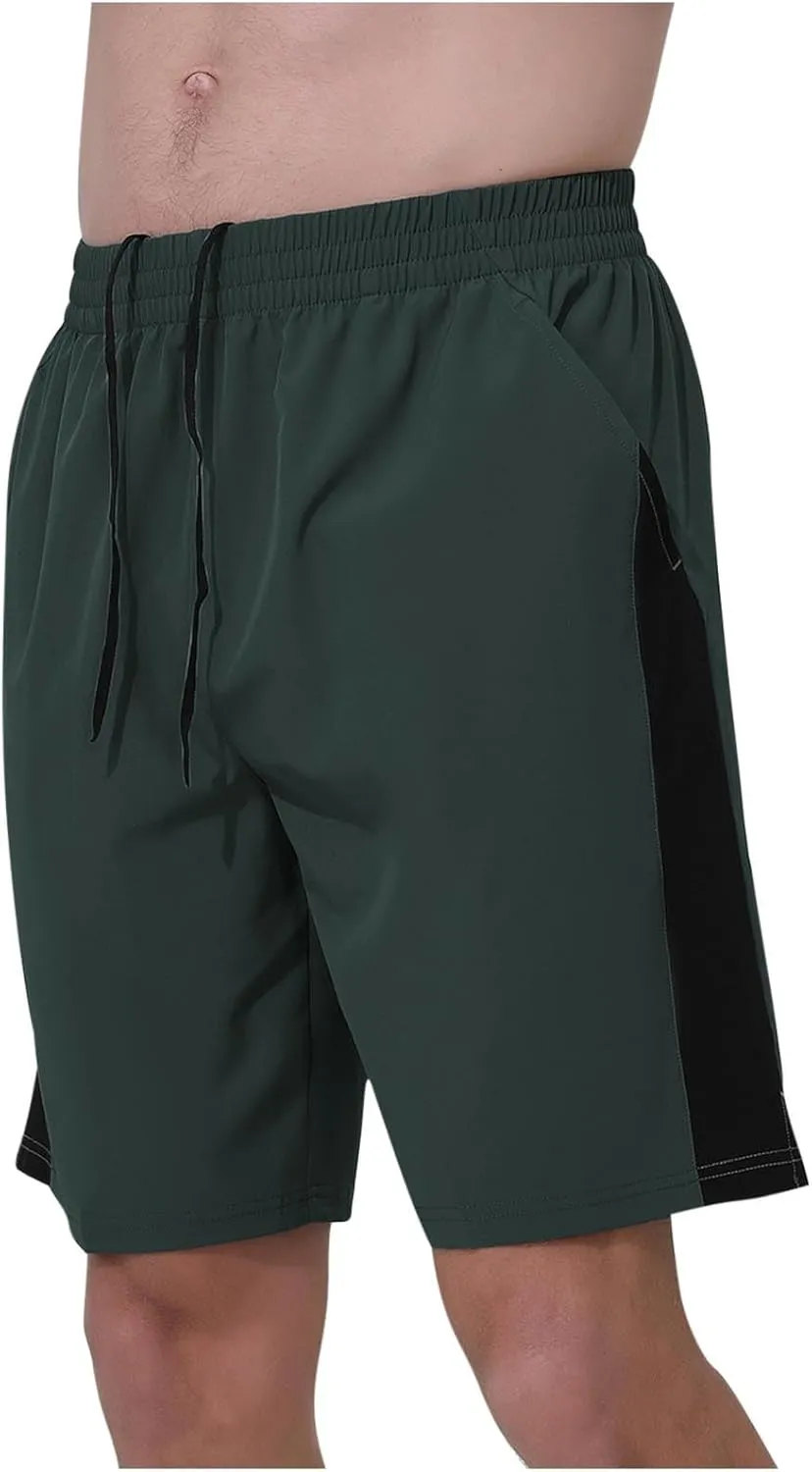 Binmer Men's Athletic Running Shorts Quick Dry Gym Workout Short Pants Casual Drawstring Elastic Waist Shorts for Running
