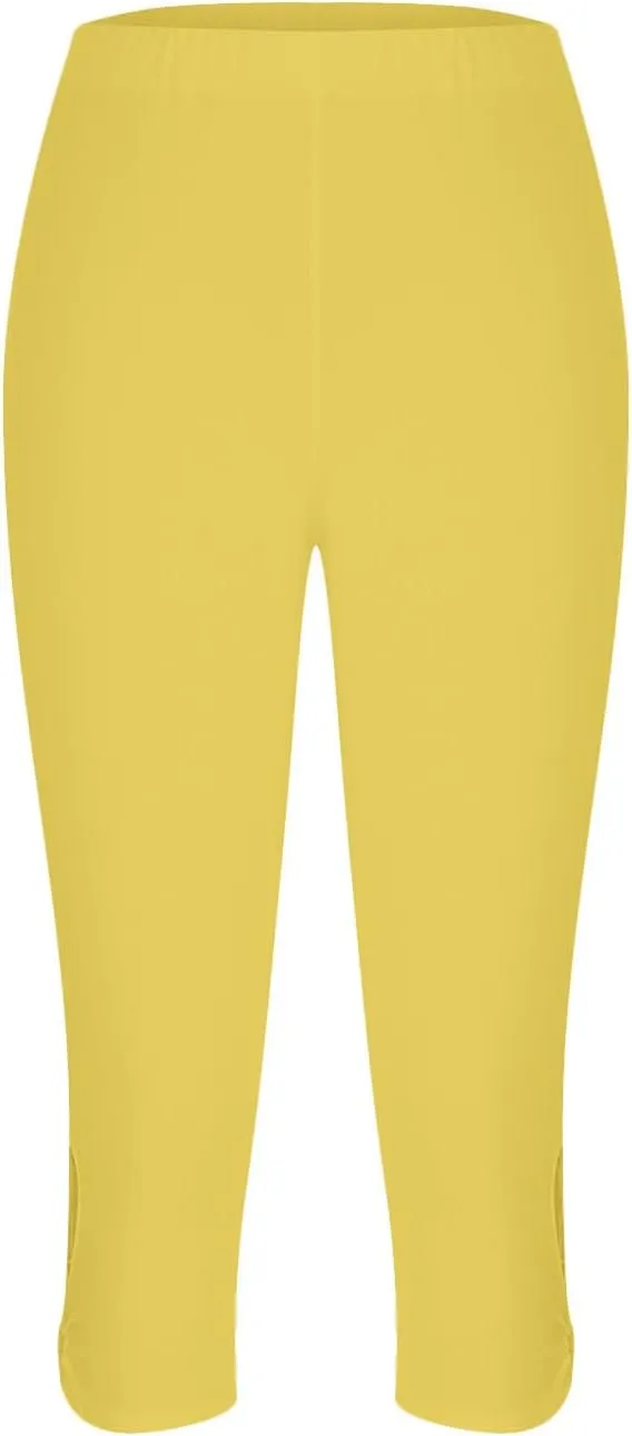 Capri Leggings for Women 2025 Summer Lace Stitching Beach Pants Elastic High Waisted Stretch Soft Cropped Trousers