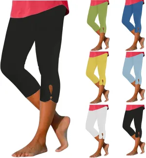 Capri Yoga Leggings for Women Summer 2025 Breathable Comfy Stretchy High Waist Workout Compression Cropped Jogger Pant
