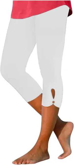Capri Yoga Leggings for Women Summer 2025 Breathable Comfy Stretchy High Waist Workout Compression Cropped Jogger Pant