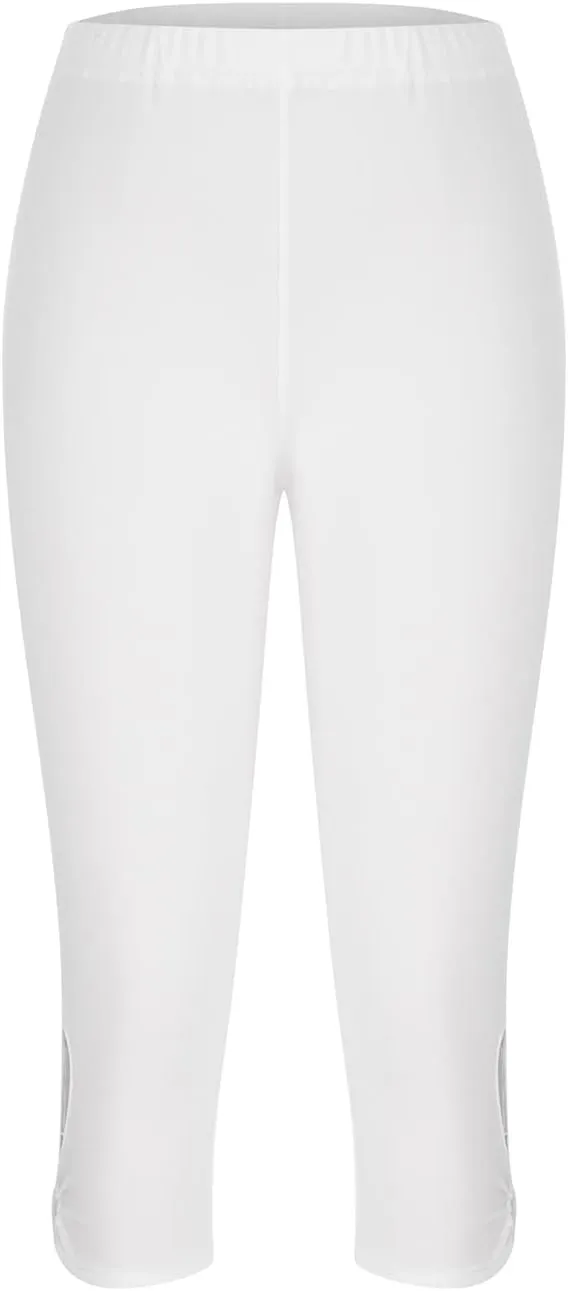 Capri Yoga Leggings for Women Summer 2025 Breathable Comfy Stretchy High Waist Workout Compression Cropped Jogger Pant