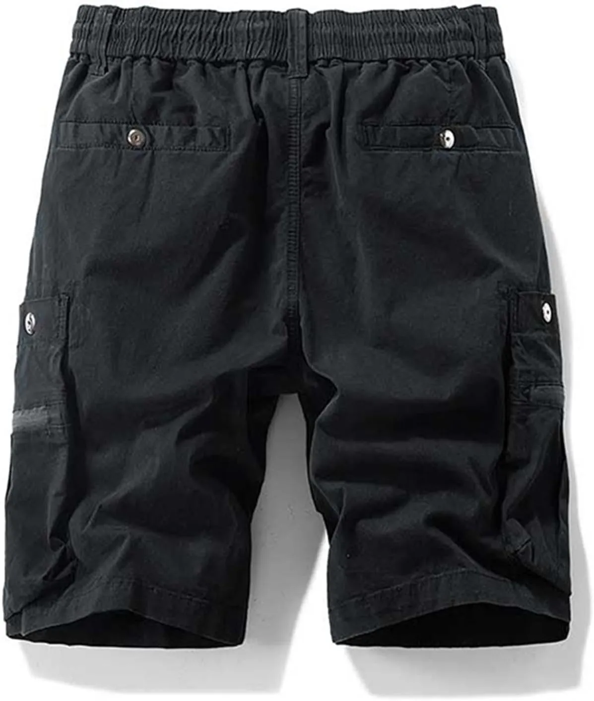 Cargo Shorts for Men Cotton Plus Size Stretch Comfy Sweat Short Drawstring Baggy Multiple Pockets Workwear Shorts