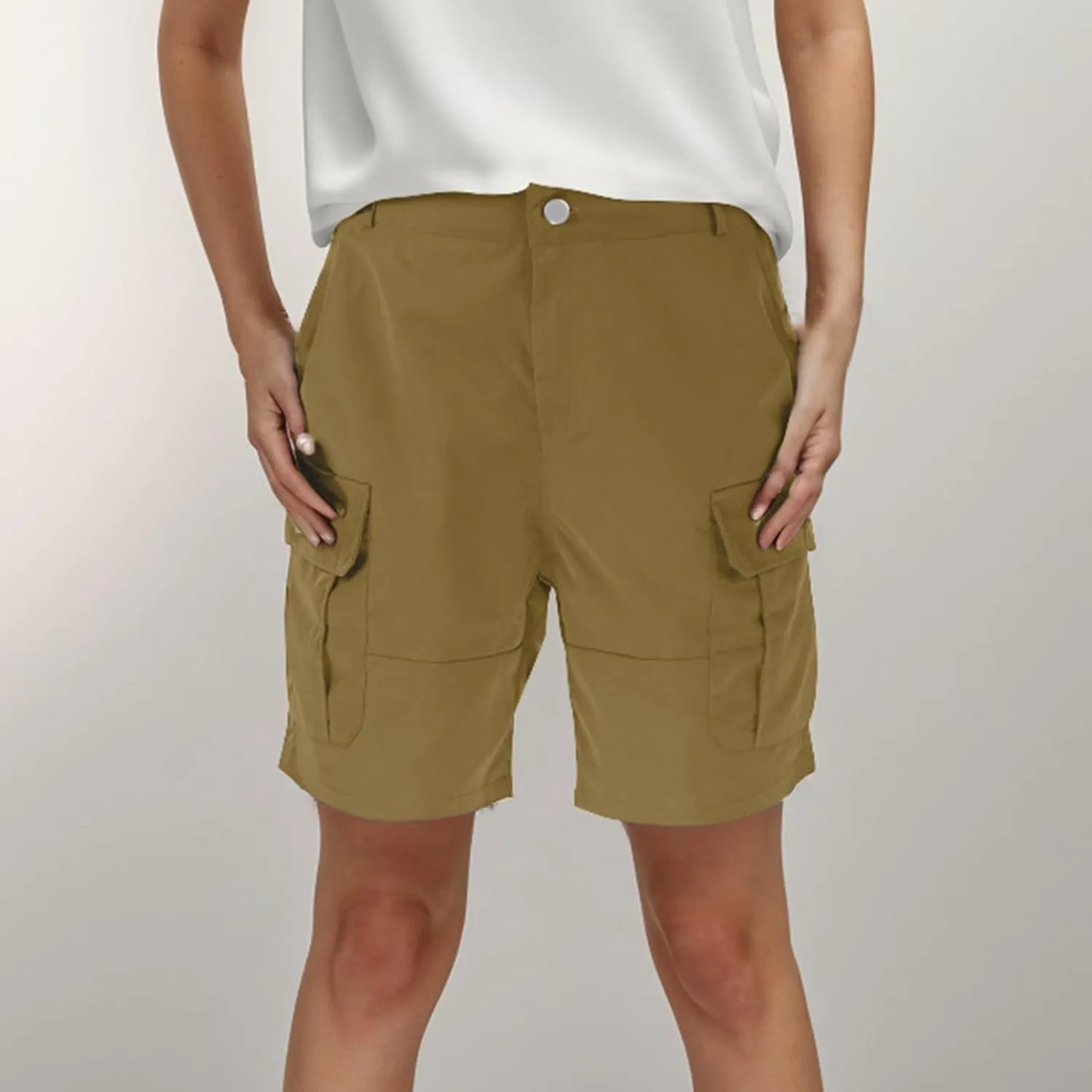 Cargo Shorts for Women Casual Summer Pants Chino Shorts Lightweight Sport Shorts Elastic Waist Boxer Short Yoga Short