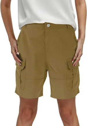 Cargo Shorts for Women Casual Summer Pants Chino Shorts Lightweight Sport Shorts Elastic Waist Boxer Short Yoga Short