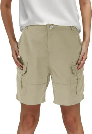 Cargo Shorts for Women Casual Summer Pants Chino Shorts Lightweight Sport Shorts Elastic Waist Boxer Short Yoga Short
