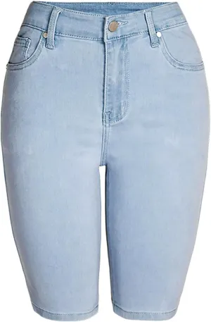 Denim Bermuda Shorts for Women Stretchy High Waisted, Jean Shorts for Teen Girls Baggy Ripped Trendy Casual Y2k Jorts