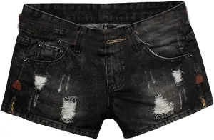 Fashion High Waisted Jeans Shorts Women Summer Casual Button Distressed Denim Shorts Trendy Comfy Lightweight Shorts Pockets Shorts for Women Sexy Casual Summer Z6Black, XXL