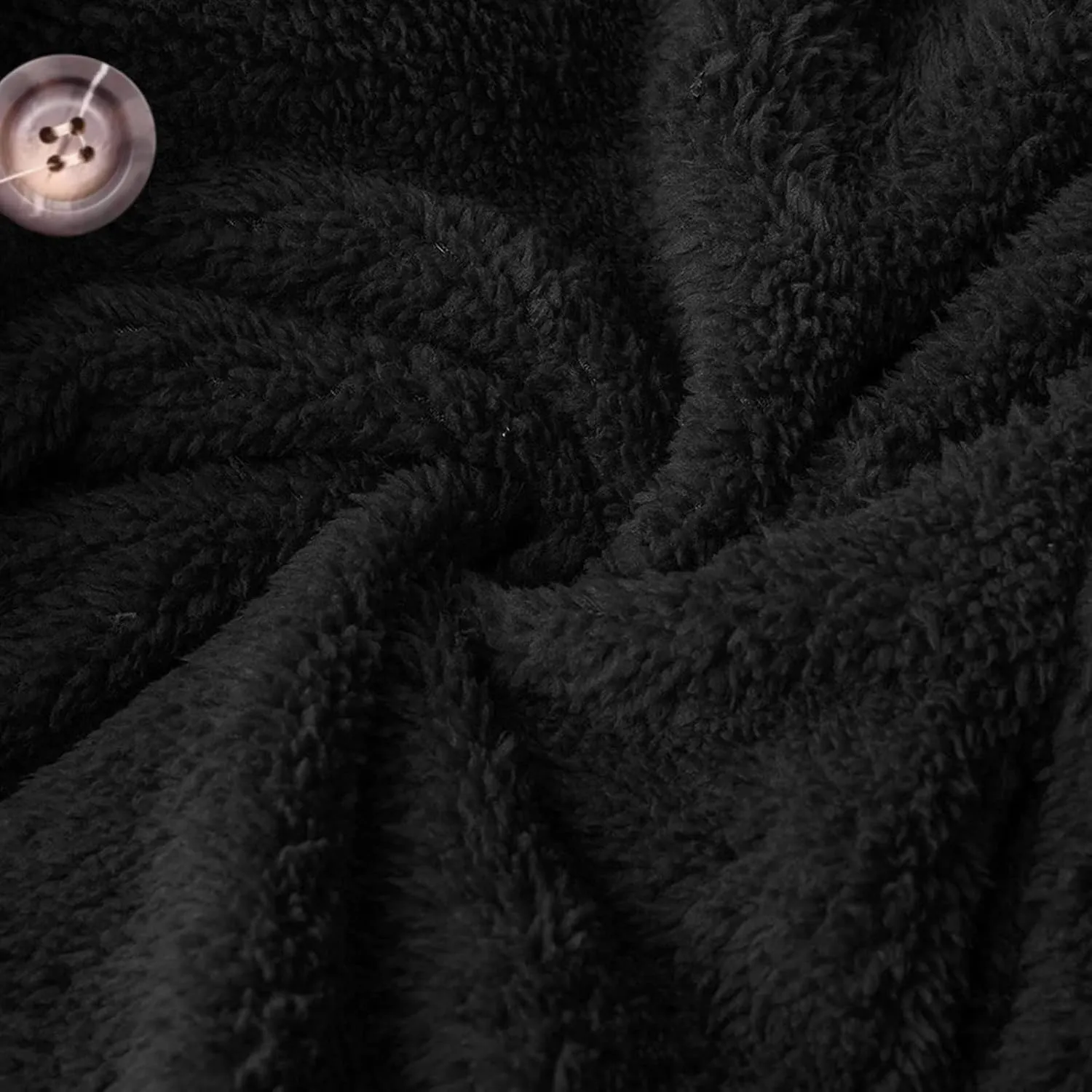 Fuzzy Hoodies Jacket for Men Winter Warm Open Front Fleece Coats Casual Button Down Hooded Outwear Jackets