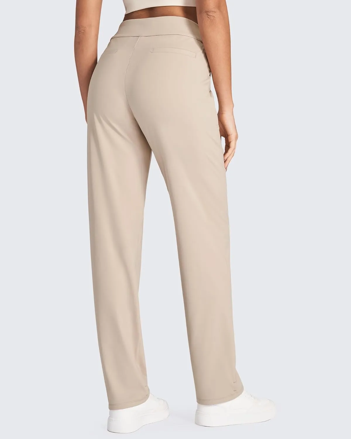 G4Free ShiftReady Yoga Pants Women High Waist Dress Work Pants with Pockets Wide Leg Business Casual Trousers 28"/30"/32"