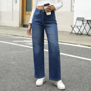 Genleck Women Loose Ripped Boyfriends Jeans High Waist Baggy Denim Pants Distressed Wide Leg Jeans Y2K
