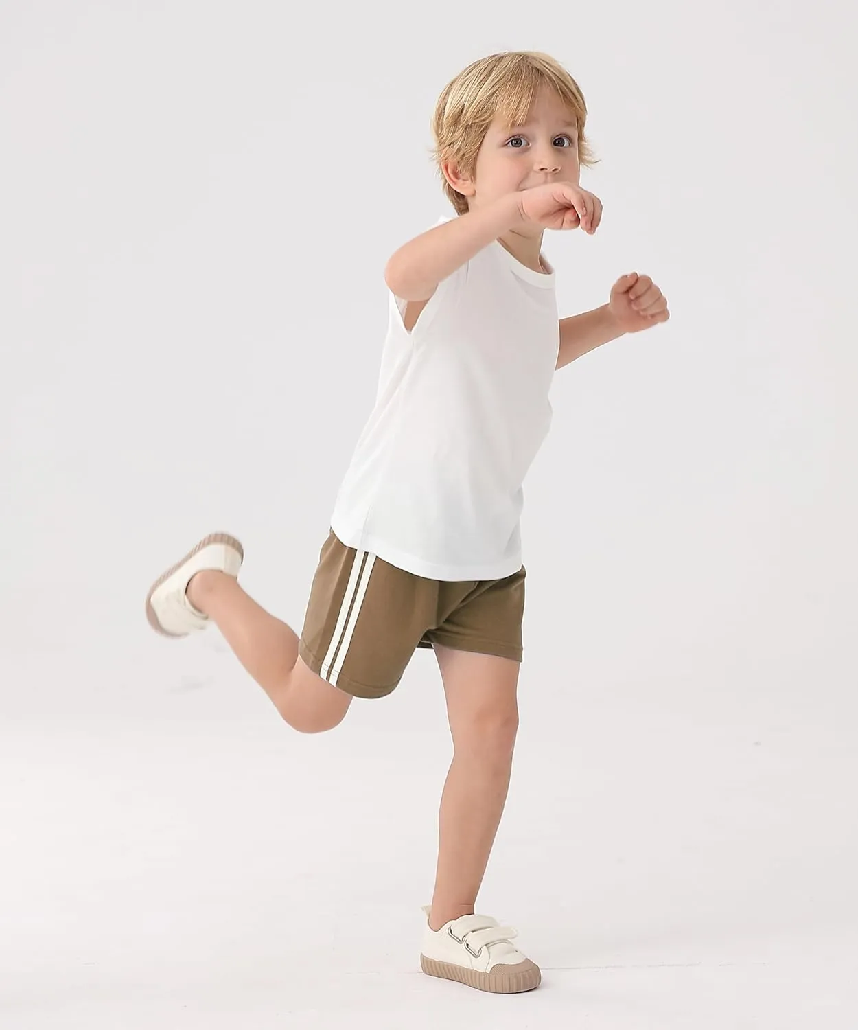GFQLONG 3 Pack Toddler Boys Girls Cotton Running Athletic Shorts, Kids Summer Casual Fashion Soccer Shorts