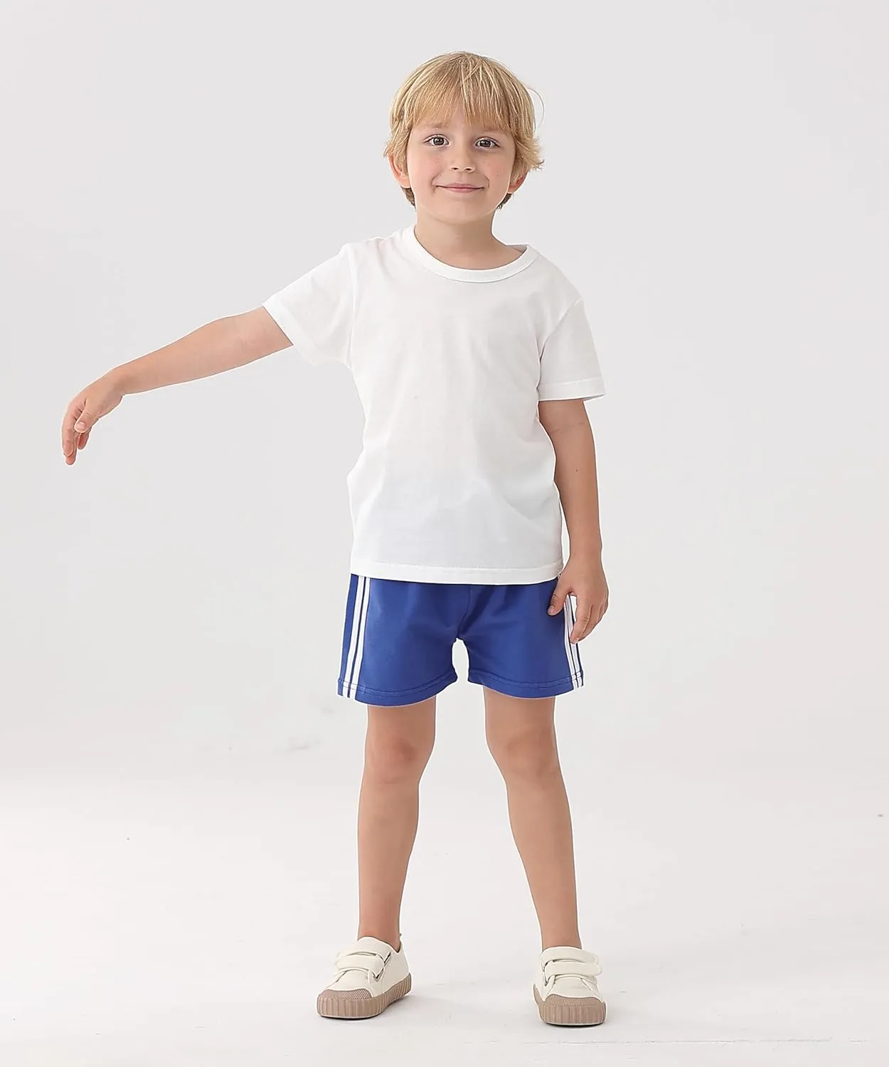 GFQLONG 3 Pack Toddler Boys Girls Cotton Running Athletic Shorts, Kids Summer Casual Fashion Soccer Shorts