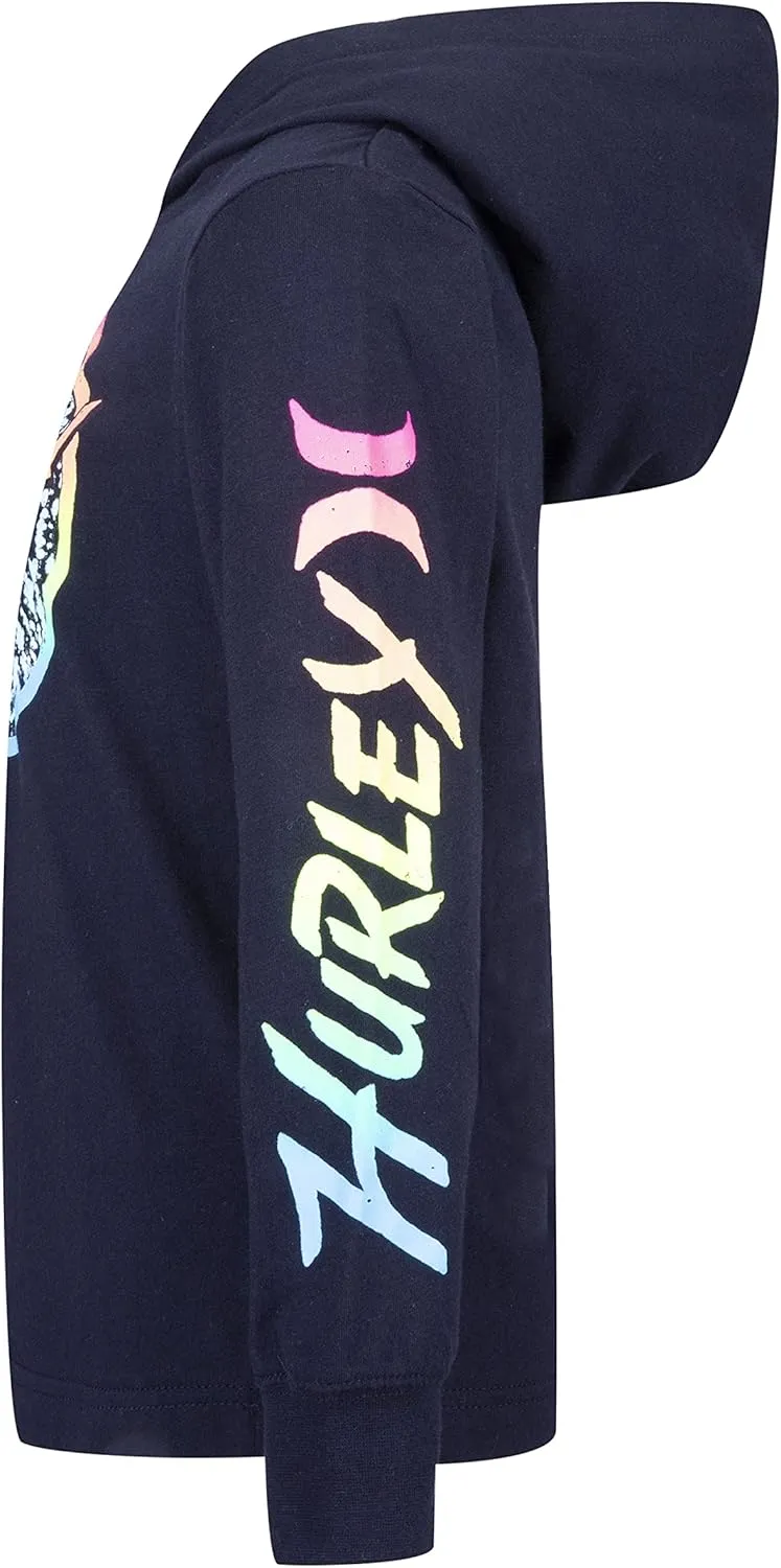 Hurley Boys' Long Sleeve Hooded Graphic T-Shirt