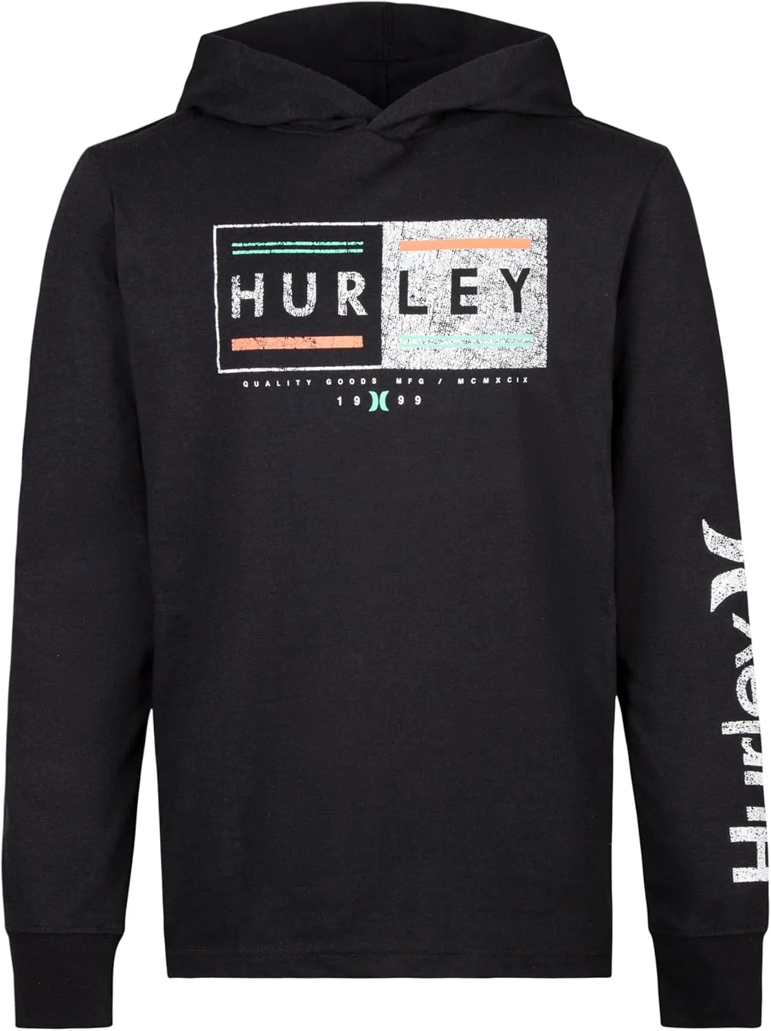 Hurley Boys' Long Sleeve Hooded Graphic T-Shirt
