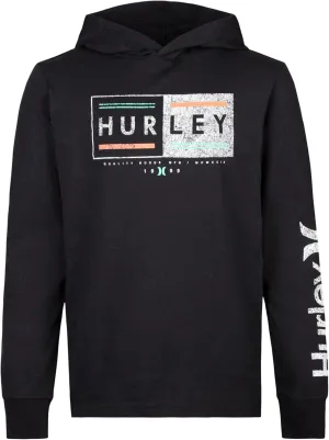 Hurley Boys' Long Sleeve Hooded Graphic T-Shirt