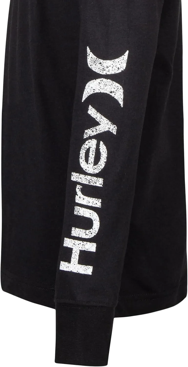Hurley Boys' Long Sleeve Hooded Graphic T-Shirt