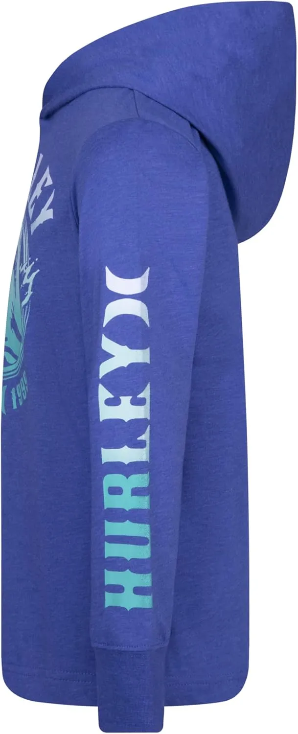 Hurley Boys' Long Sleeve Hooded Graphic T-Shirt