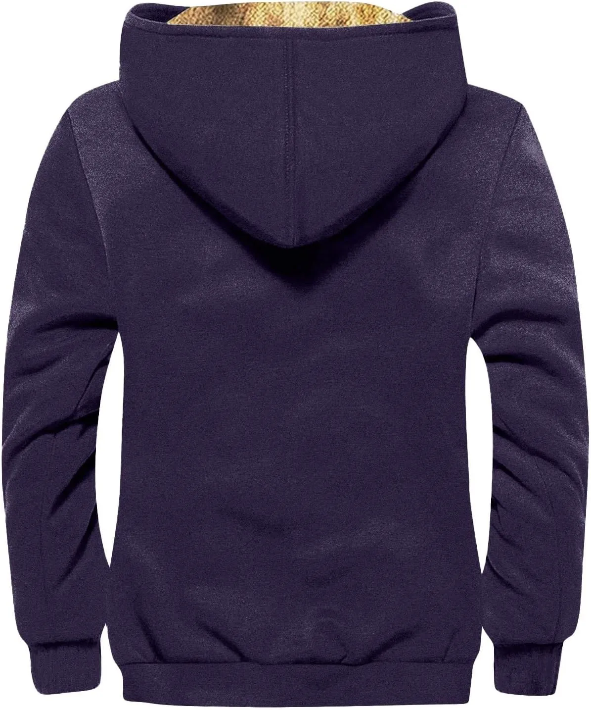 Jackets for Men Winter Comfortable Coats Full Zip Up Hoodies with Pocket Fuzzy Thermal Oversized Casual Outerwear