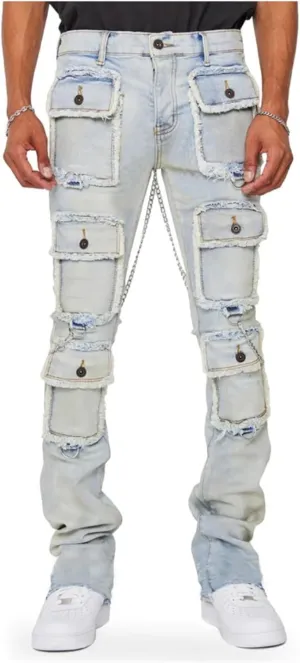 Jeans for Men Relaxed Fit Vintage Straight Leg Jeans Loose Fit Skateboard Zipper Denim Pants Casual Streetwear
