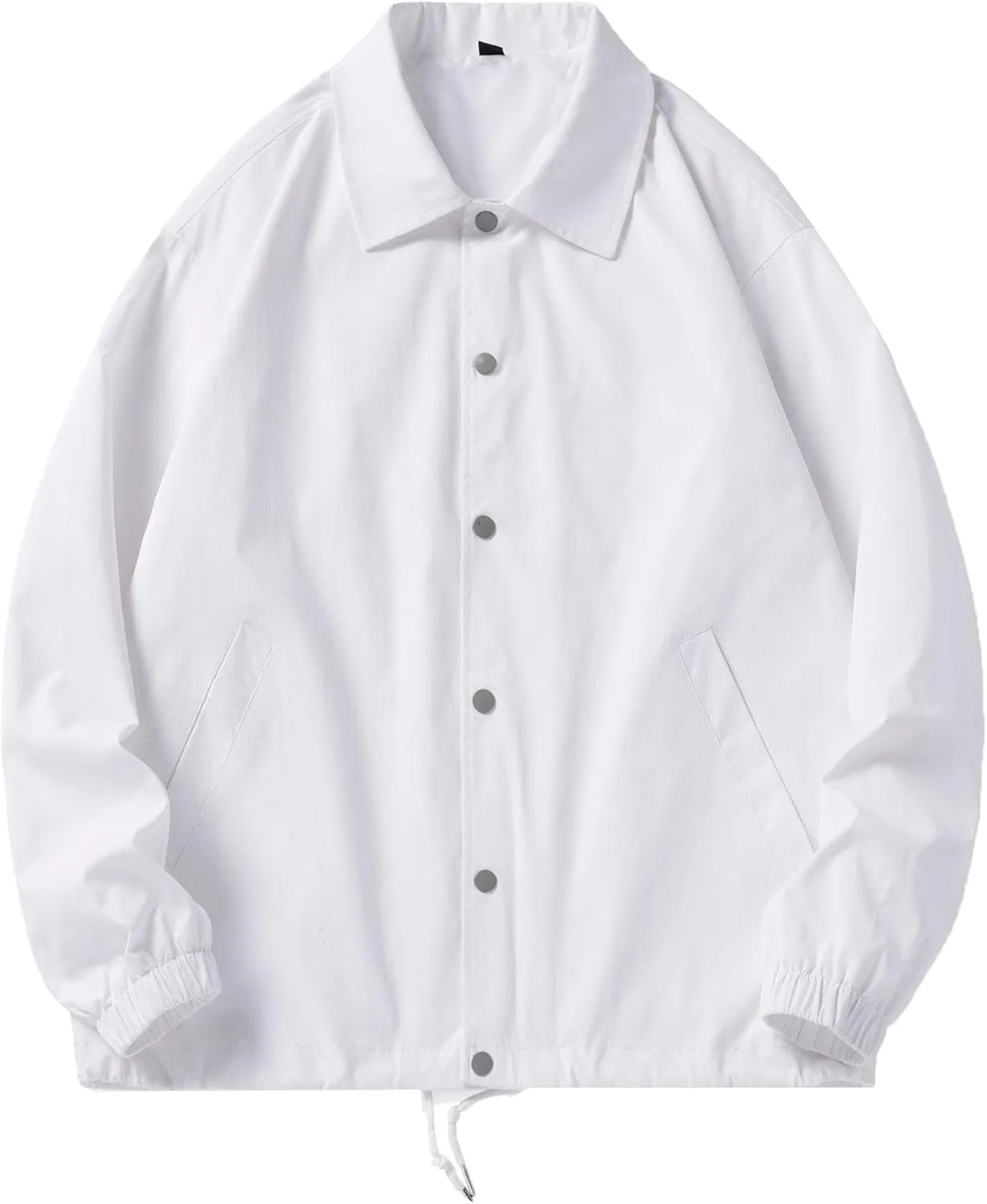 JEKE-DG Men's Fashion Casual Lapel Jacket Solid Lightweight Button Down Jackets Long Sleeve Classic Jacket Coat