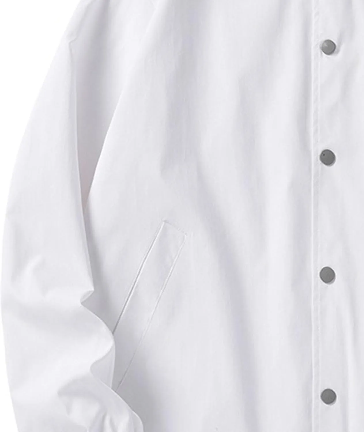 JEKE-DG Men's Fashion Casual Lapel Jacket Solid Lightweight Button Down Jackets Long Sleeve Classic Jacket Coat