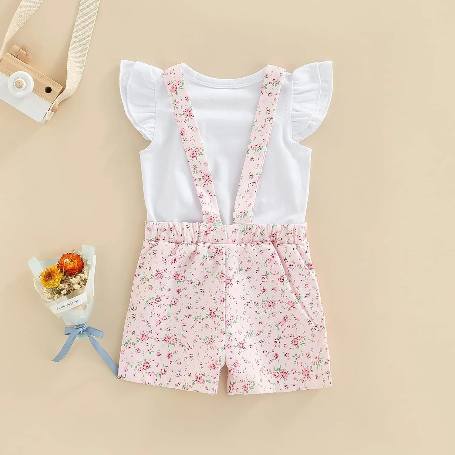 Kids Baby Girl Summer Clothes T-Shirt Tops Suspender Overalls Shorts Toddler Infant Outfit