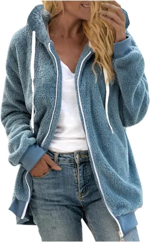 LCMTWX Women'S Winter Coats Color Pocket Long Sleeve Top Hooded Cardigan Jacket Long Jackets For Women Leather Jackets For