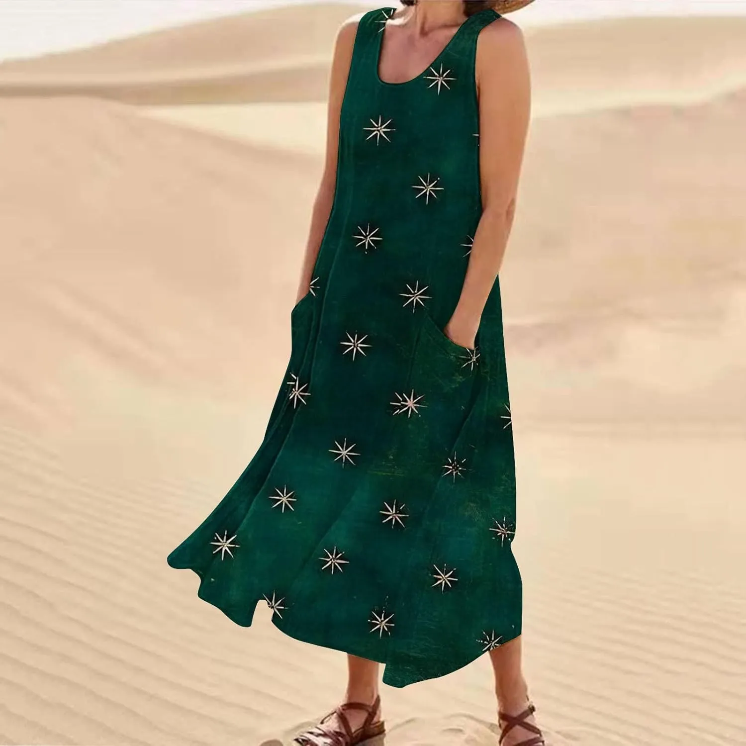 Linen Dresses for Women 2025 Summer Dresses for Women Plus Size Beach Dress Casual Sundresses Sexy Sleeveless Dress