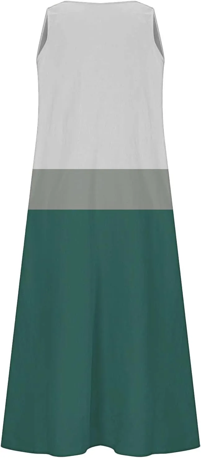 Linen Dresses for Women 2025 Summer Dresses for Women Plus Size Beach Dress Casual Sundresses Sexy Sleeveless Dress