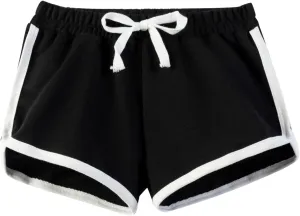 Little Girls Cotton Athletic Shorts 𝚀𝚞ick Dry Elastic Casual Lightweight Soft Sports Running Shorts with Drawing