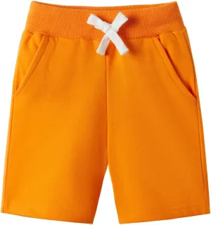 LittleSpring Little Boys 1 or 2 Pack Cotton Athletic Shorts with Drawstring