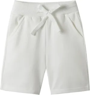 LittleSpring Little Boys 1 or 2 Pack Cotton Athletic Shorts with Drawstring