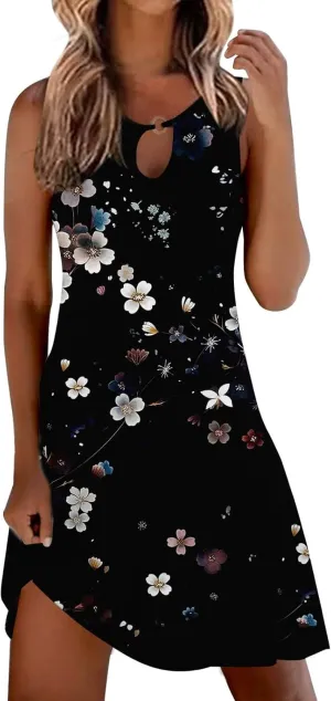 Loose Split Maxi Dresses with Pockets Sun Dresses for Women 2025 Vacation Beach Casual Summer Sundresses Sleeveless