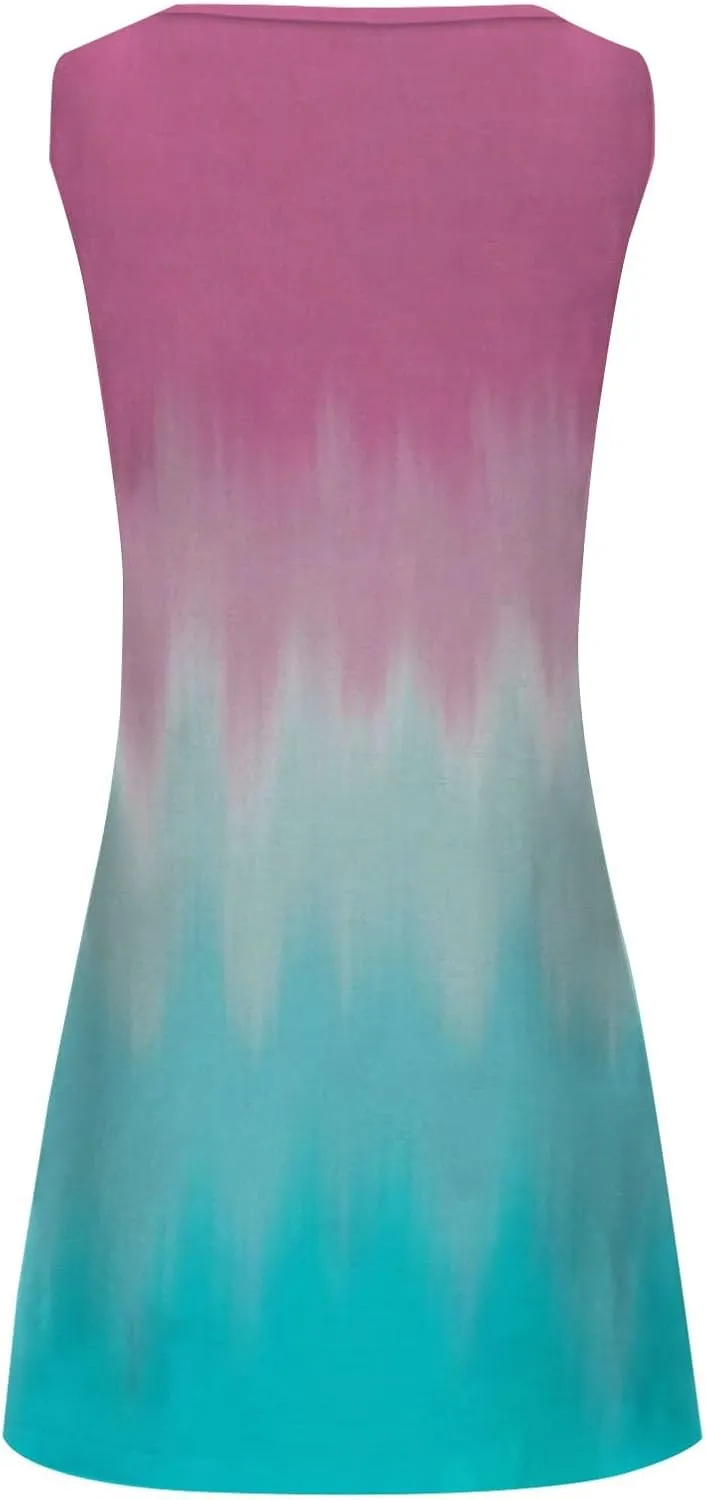 Maxi Sundresdes for Women Sun Dresses for Women 2025 Vacation Beach Casual Summer Sundresses Sleeveless Tank Short
