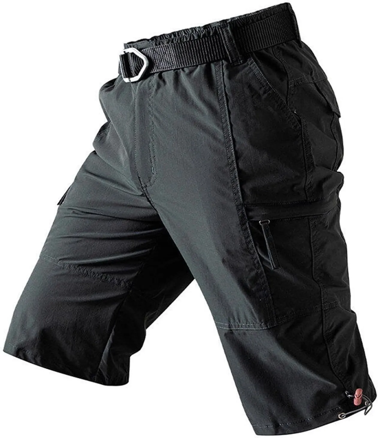 Men Cargo Shorts Plus Size Fashion Pachwork Multiple Pockets Loose Comfy Casual Short Fishing Pants Crop Sweatpant