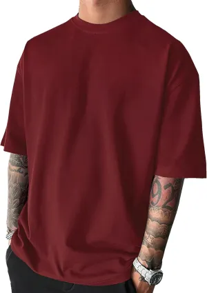 Men's Fashion Oversized Tshirts Workout Short Sleeve T-Shirt Dry Fit Lightweight Crewneck Tee Tops