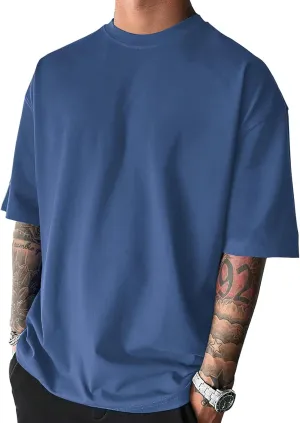 Men's Fashion Oversized Tshirts Workout Short Sleeve T-Shirt Dry Fit Lightweight Crewneck Tee Tops